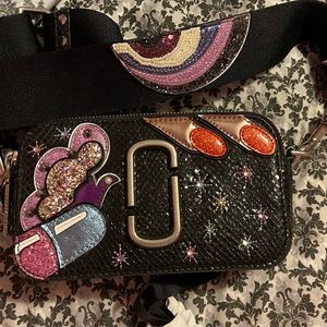 Marc Jacobs sparkly pill snakeskin Snapshot bag